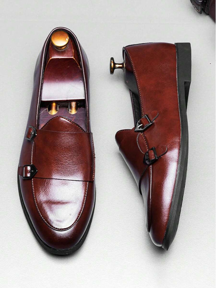 Men's Double Buckle Loafers - Elena Harper