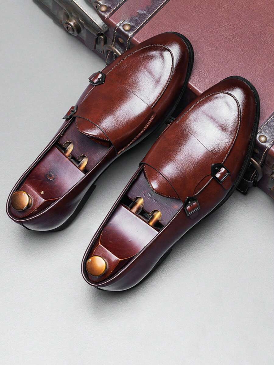 Men's Double Buckle Loafers - Elena Harper