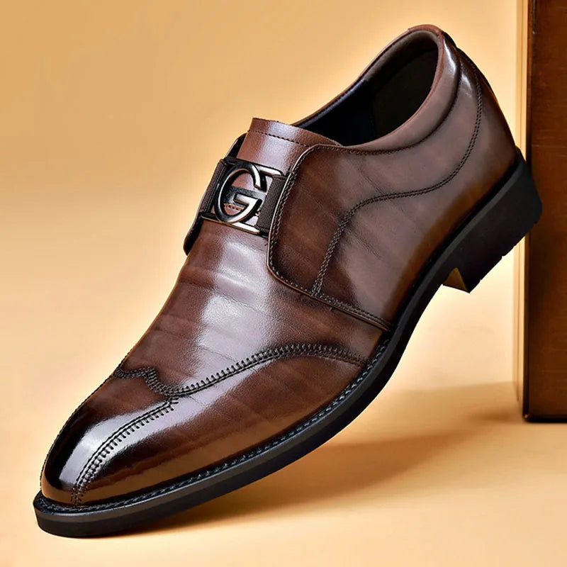 Men's Lace-Up Shoes with Extended Toe