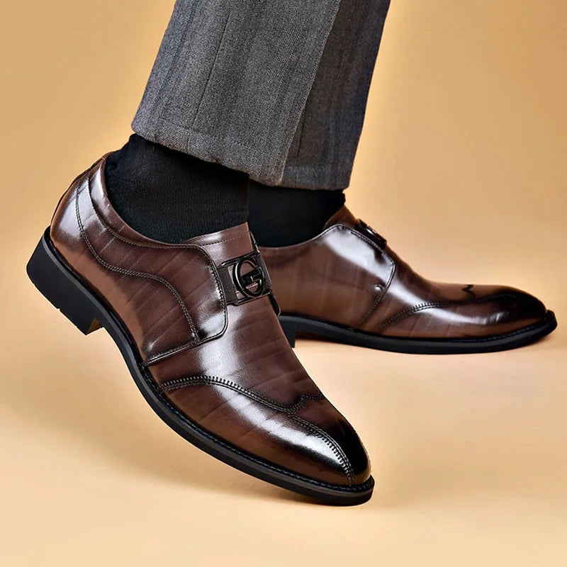Men's Lace-Up Shoes with Extended Toe