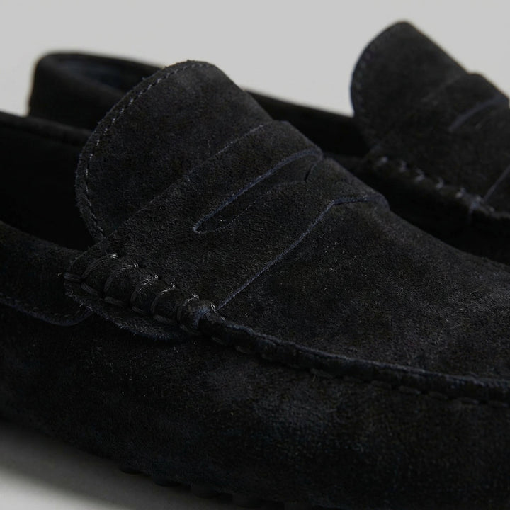 Men's Suede Loafers with Soft Strap - Elena Harper
