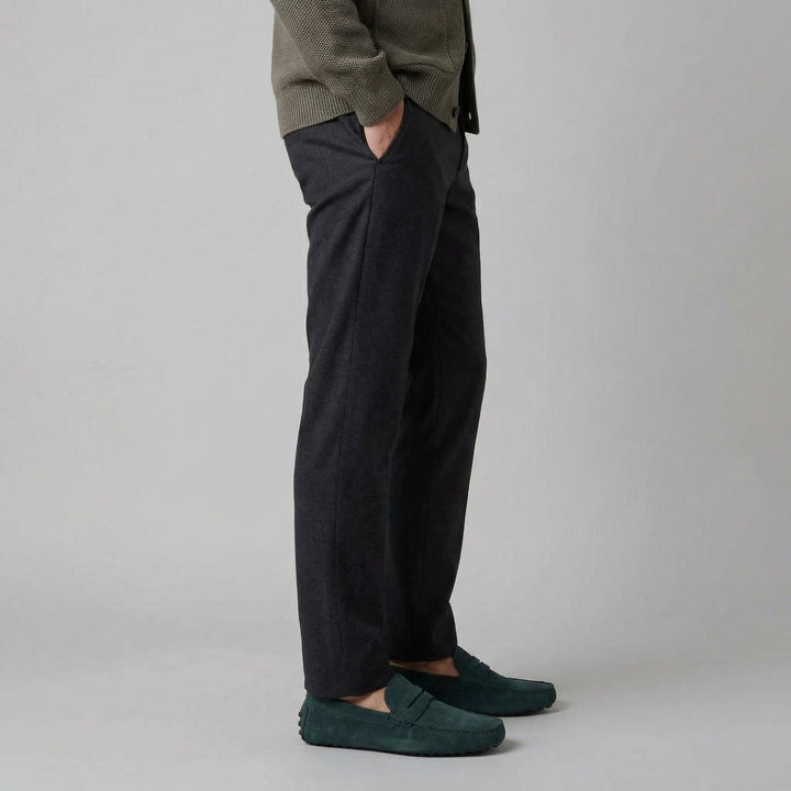 Men's Suede Loafers with Soft Strap - Elena Harper