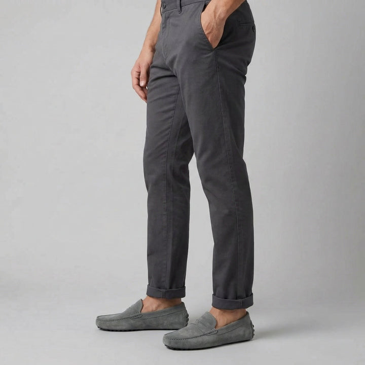 Men's Suede Loafers with Soft Strap - Elena Harper