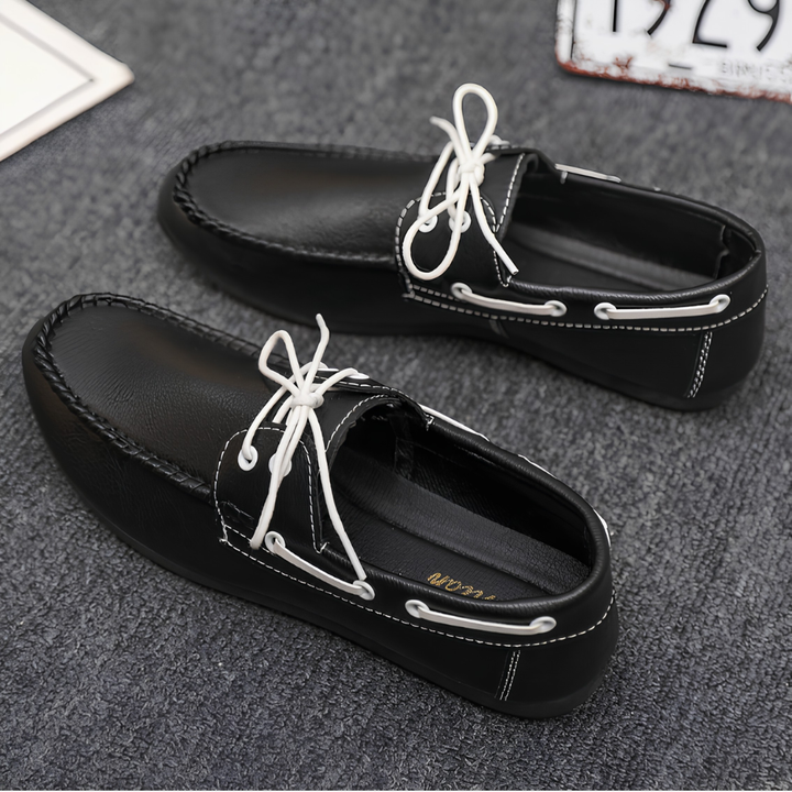 Men's Moccasins with Decorative Stitching