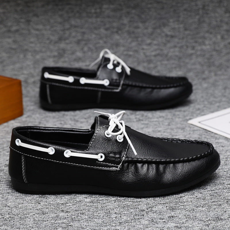 Men's Moccasins with Decorative Stitching