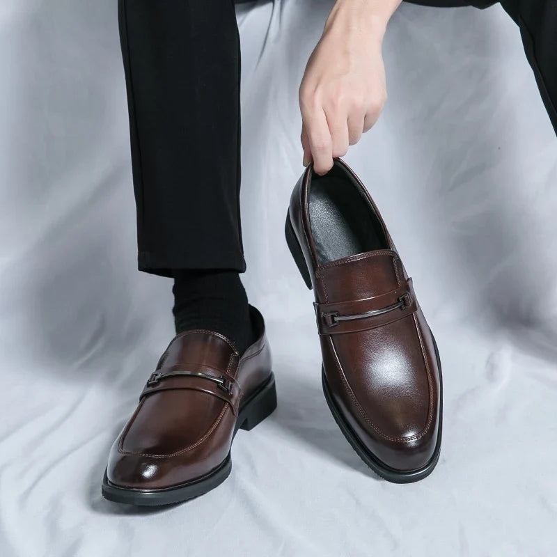 Men's loafers with smooth upper