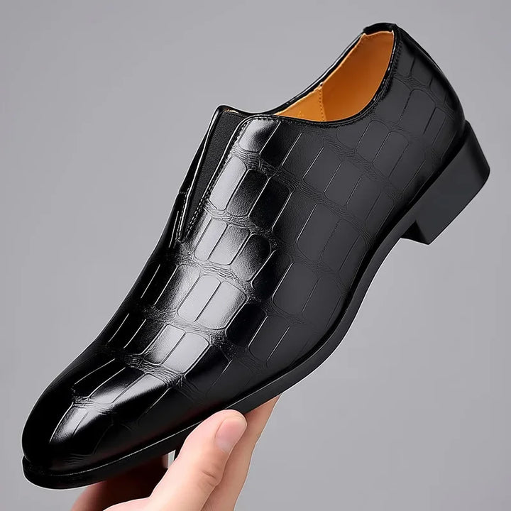 Men's Dress Shoes with Crocodile Effect