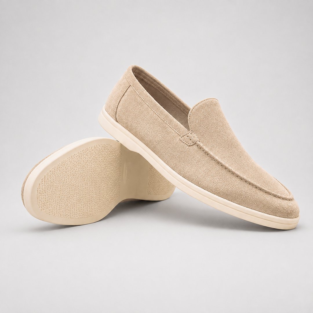 Men's Suede Effect Slip-On Moccasins - Elena Harper
