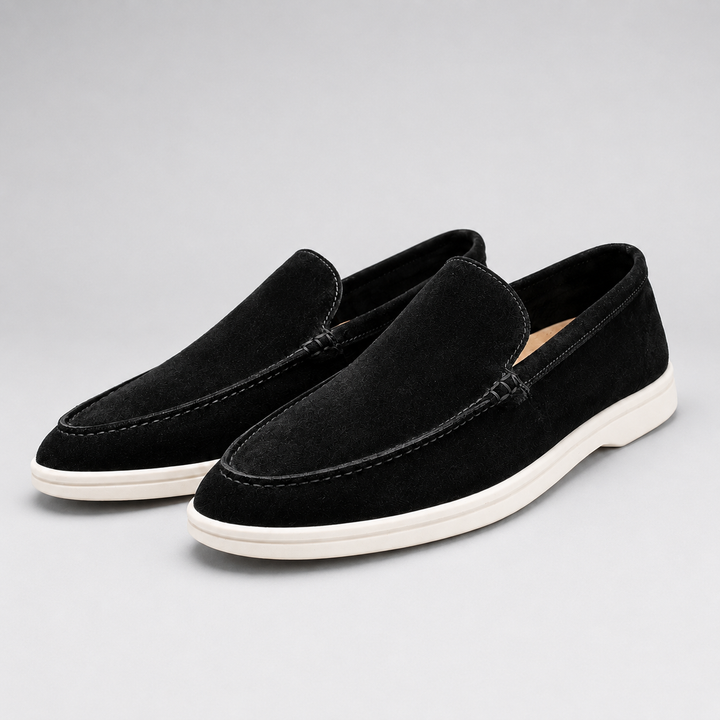 Men's Suede Effect Slip-On Moccasins - Elena Harper