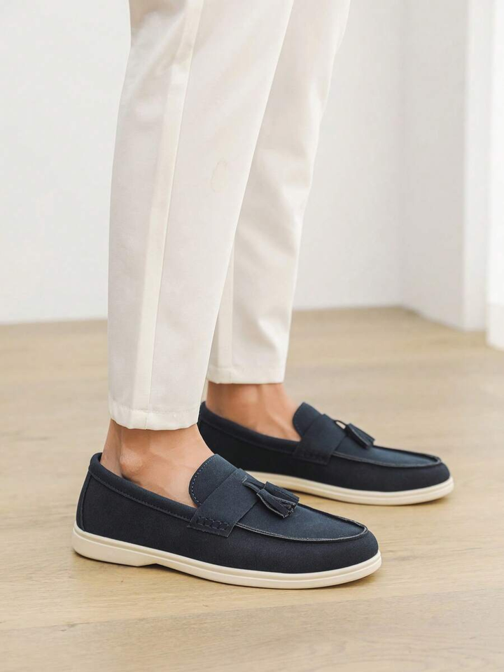 Men's Moccasins with Fringed Tongue - Elena Harper