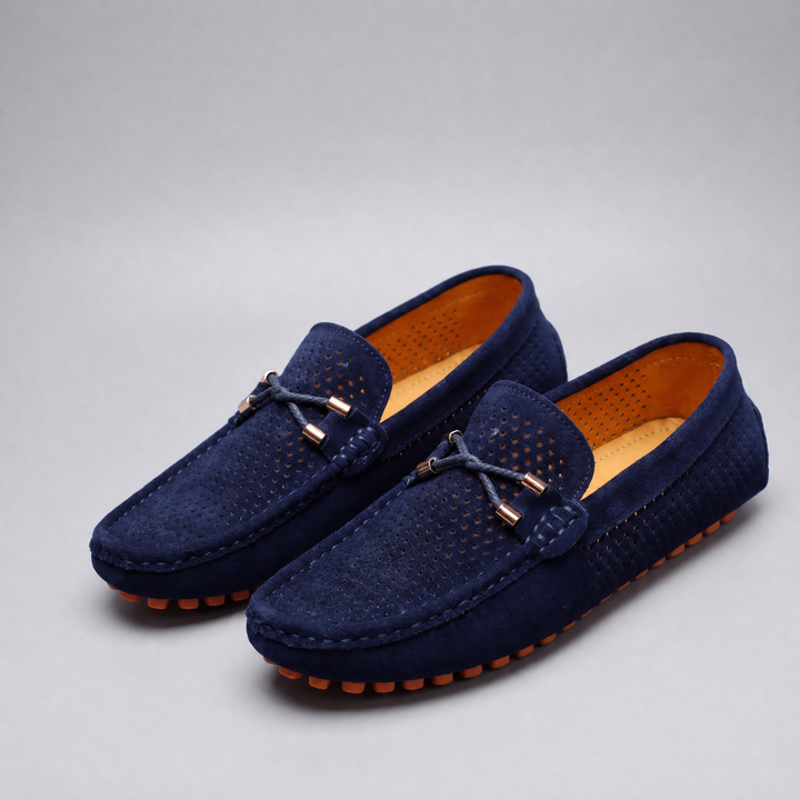 Men's Perforated Moccasins with Dots