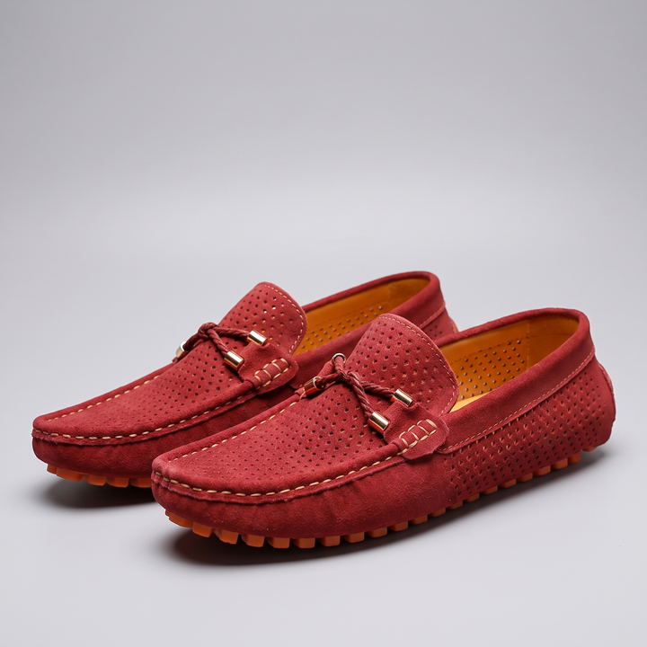 Men's Perforated Moccasins with Dots