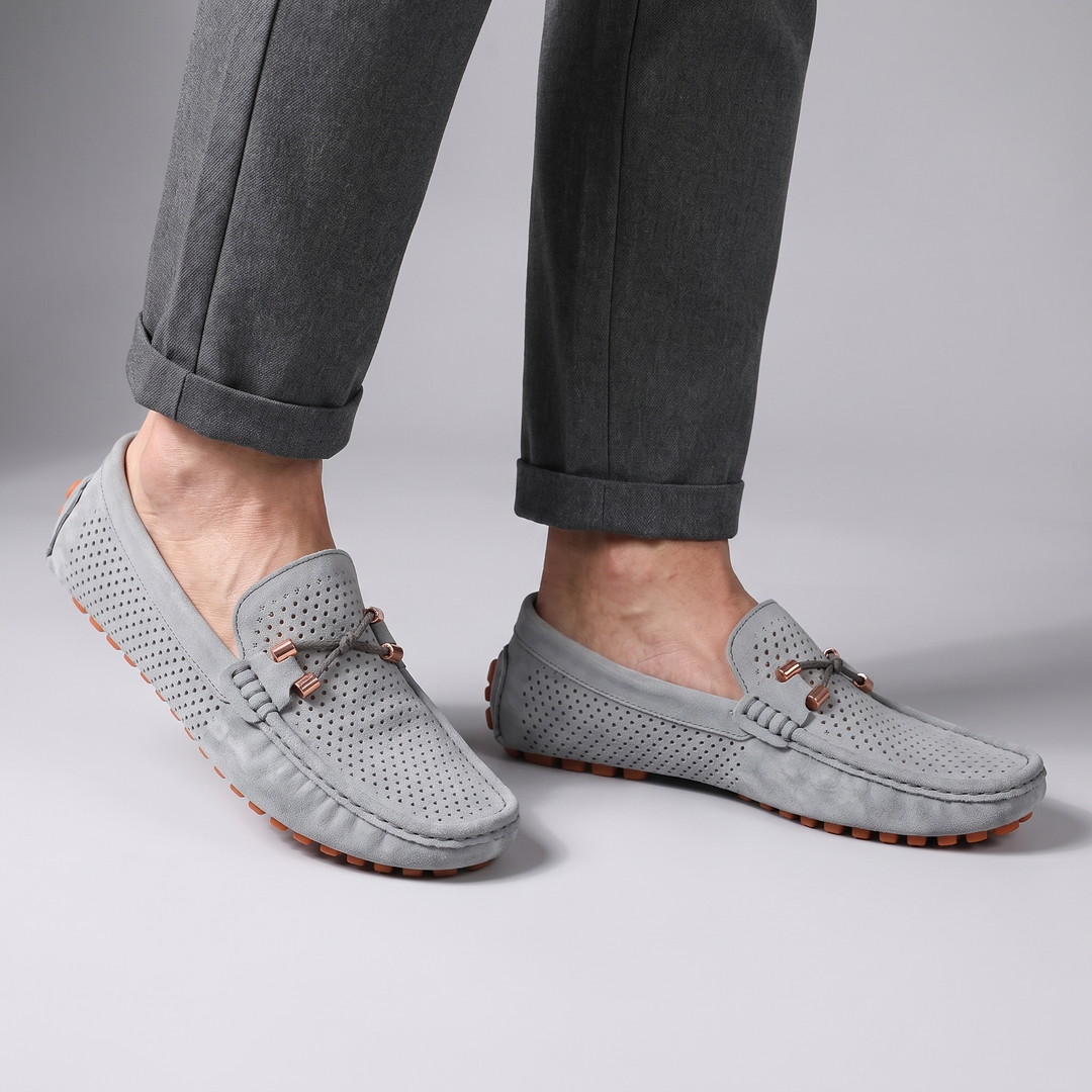Men's Perforated Moccasins with Dots