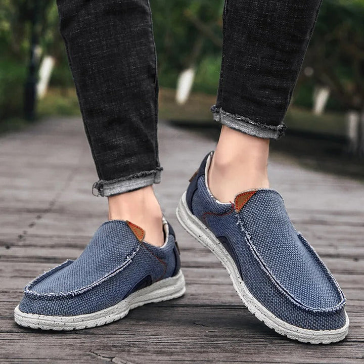 Men's Lightweight Canvas Loafers - Elena Harper