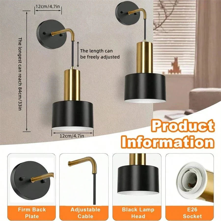 Modern Battery-Powered Remote-Controlled Wall Lamp