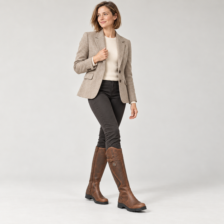 Montarello Knee-High Boots for Women, Waterproof, with Adjustable Strap