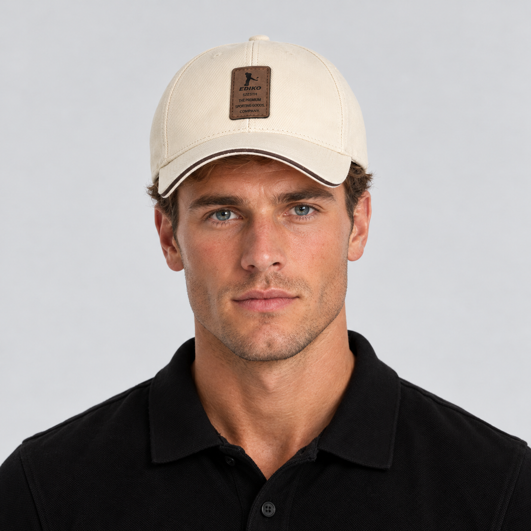 Montarello Men's Baseball Cap Twill Curved Peak Contrast Brim