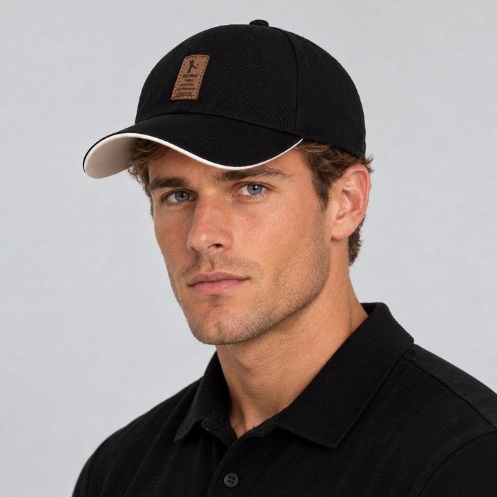 Montarello Men's Baseball Cap Twill Curved Peak Contrast Brim