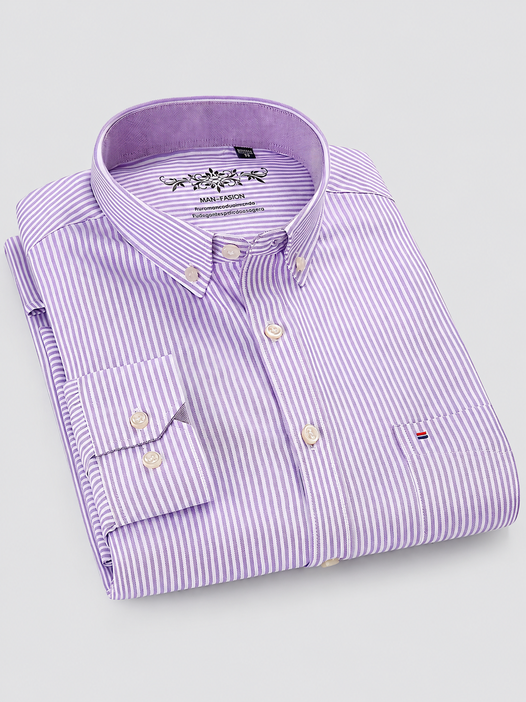 Montarello Men's Long Sleeve Cotton Oxford Shirt