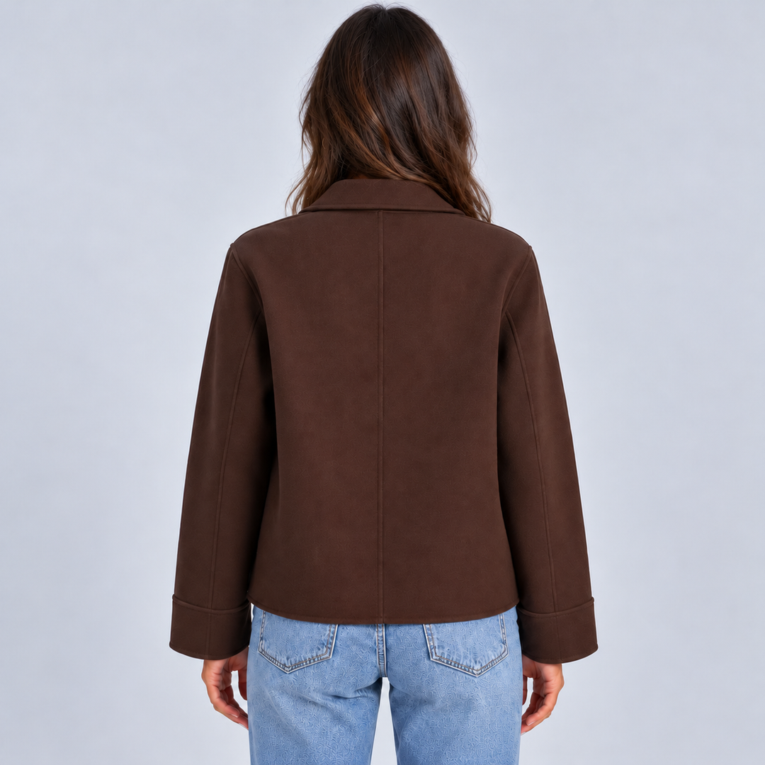 Montarello Women's Overshirt Jacket Collared Button Front