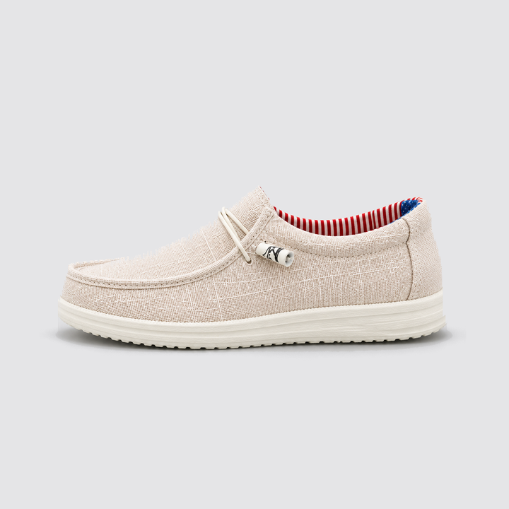 Men's Montarello Canvas Slip-On Loafers with Elastic Laces
