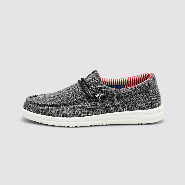 Men's Montarello Canvas Slip-On Loafers with Elastic Laces