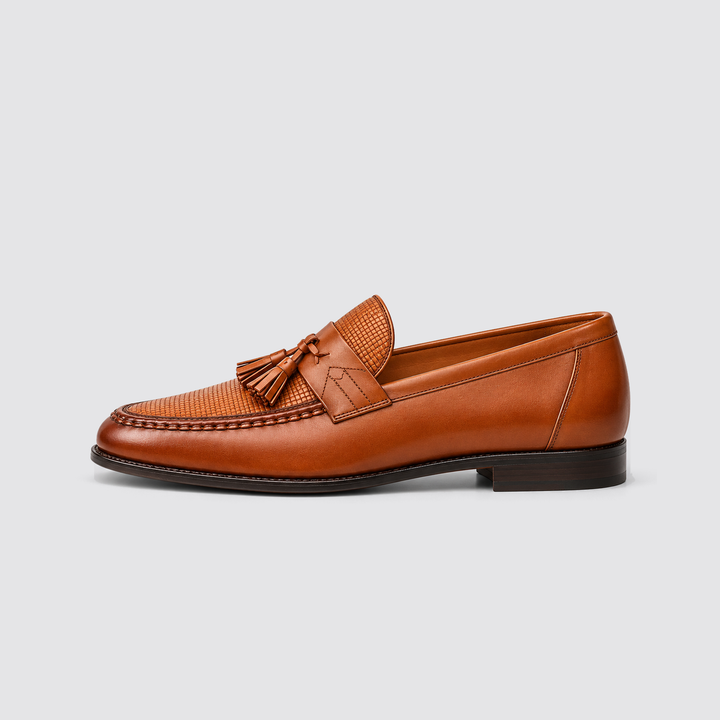 Men's Slip-On Moccasins Montarello Woven with Tassels