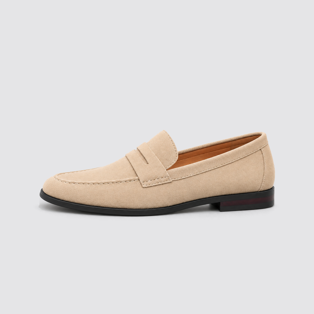 Montarello Men's Suede-Look Penny Loafers