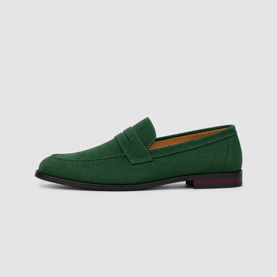 Montarello Men's Suede-Look Penny Loafers