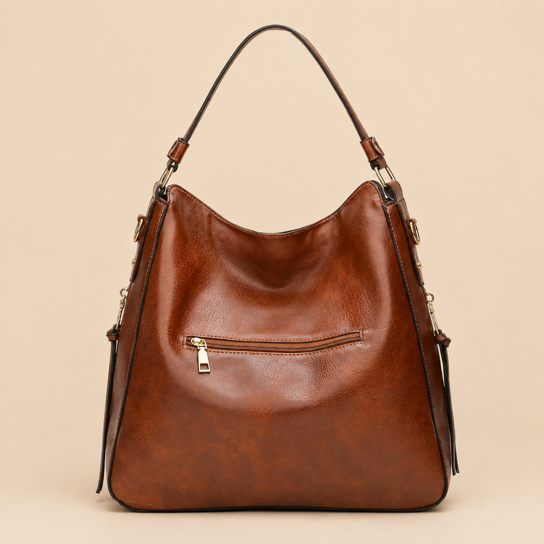 Agathe Anti-theft Leather Bag + Free Pouch - Elena Harper