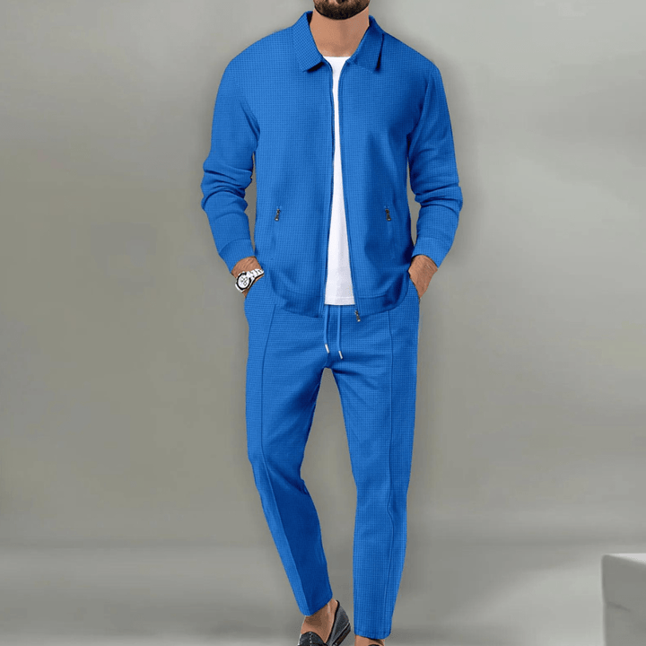 Classic Textured Knit Set for Men - Elena Harper