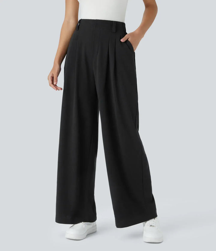 Michelle Stylish Wide-Leg Pants, view 3 - Elena Harper