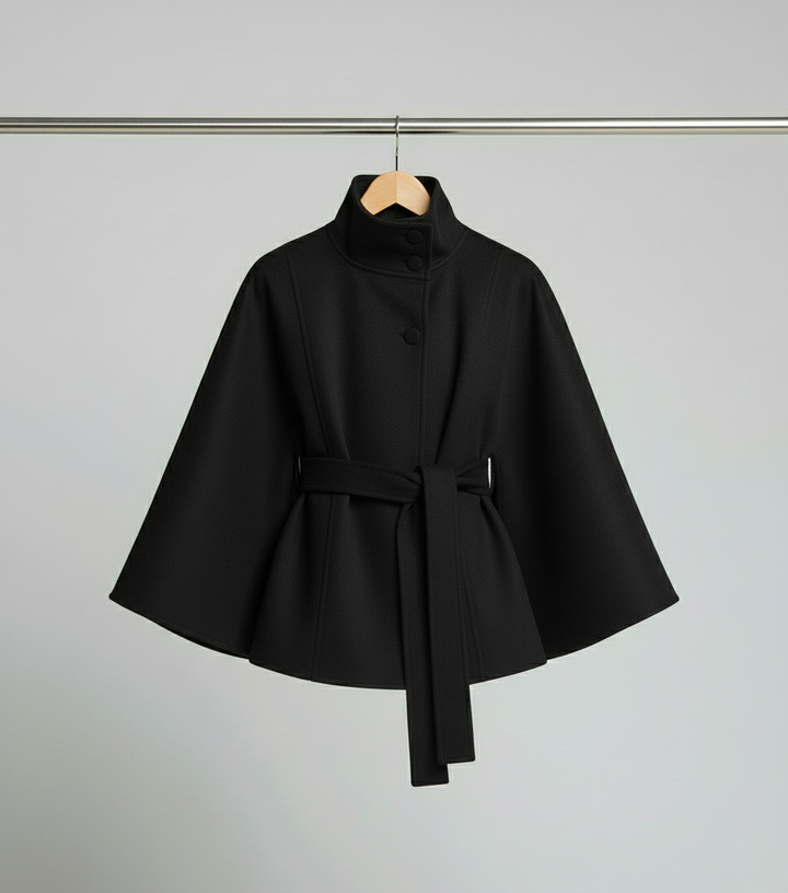 Stolsmo - Cape Jacket with High Collar and Belt