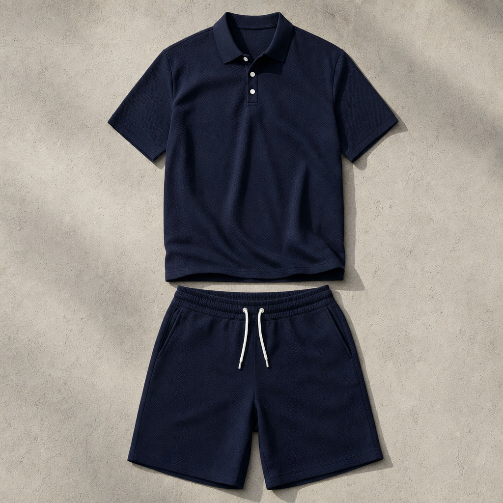 The Capri Knit Polo & Shorts Set
