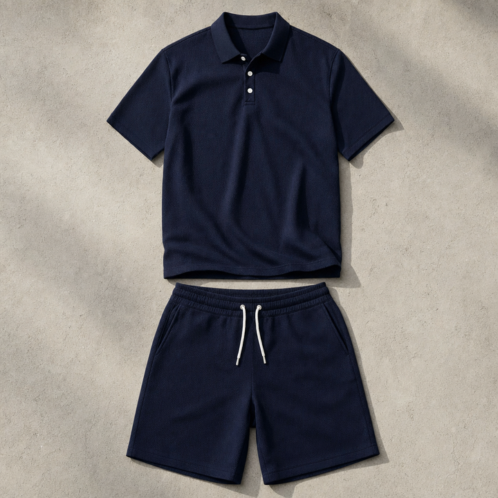 The Capri Knit Polo & Shorts Set