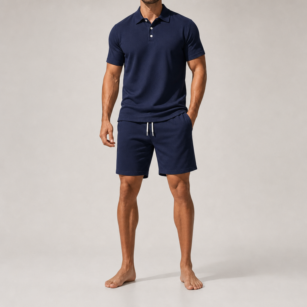 The Capri Knit Polo & Shorts Set