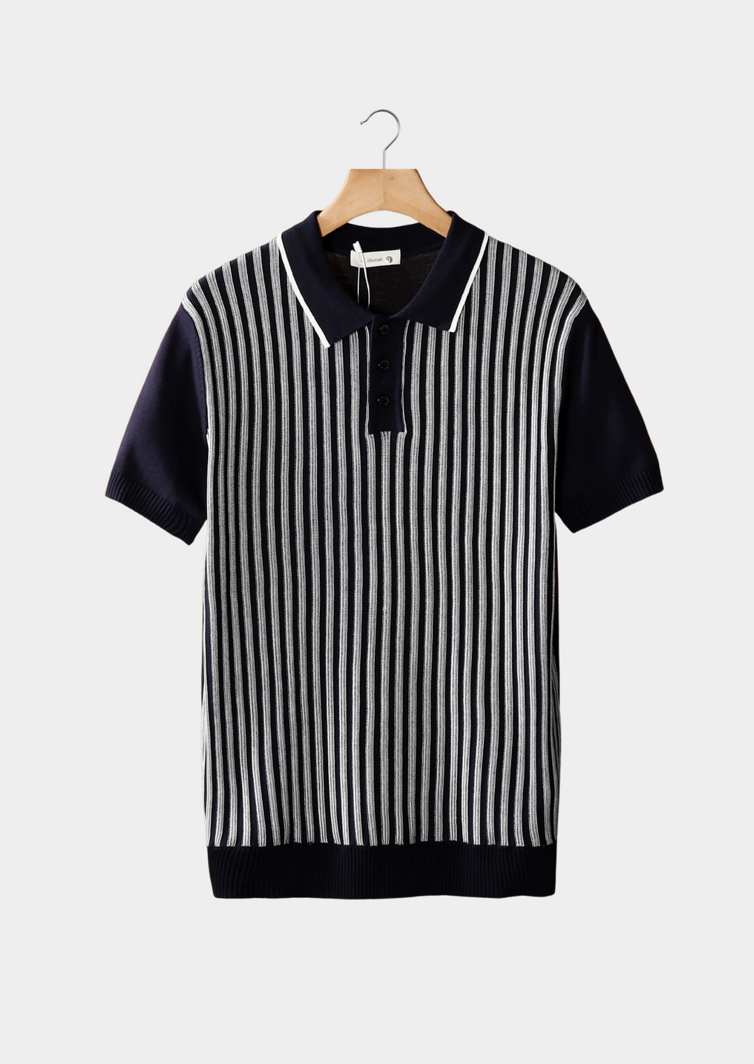 Noba Vertical Striped Polo, view 4 - Elena Harper