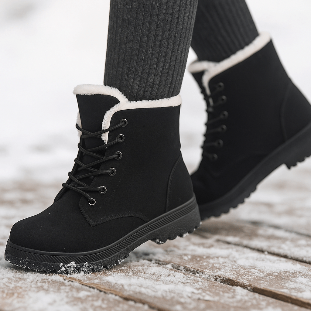 Women's Plush Effect Ankle Boots - Lirenne