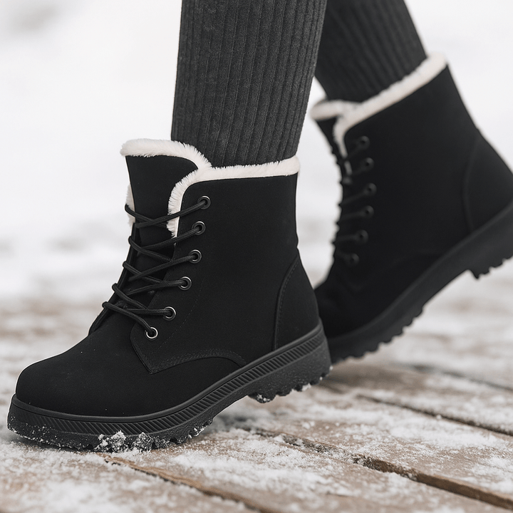 Women's Plush Effect Ankle Boots - Lirenne