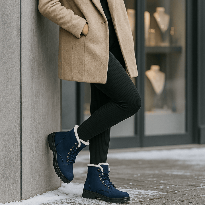Women's Plush Effect Ankle Boots - Lirenne