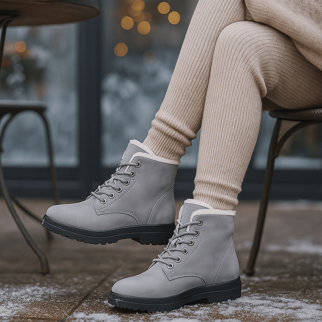 Women's Plush Effect Ankle Boots - Lirenne