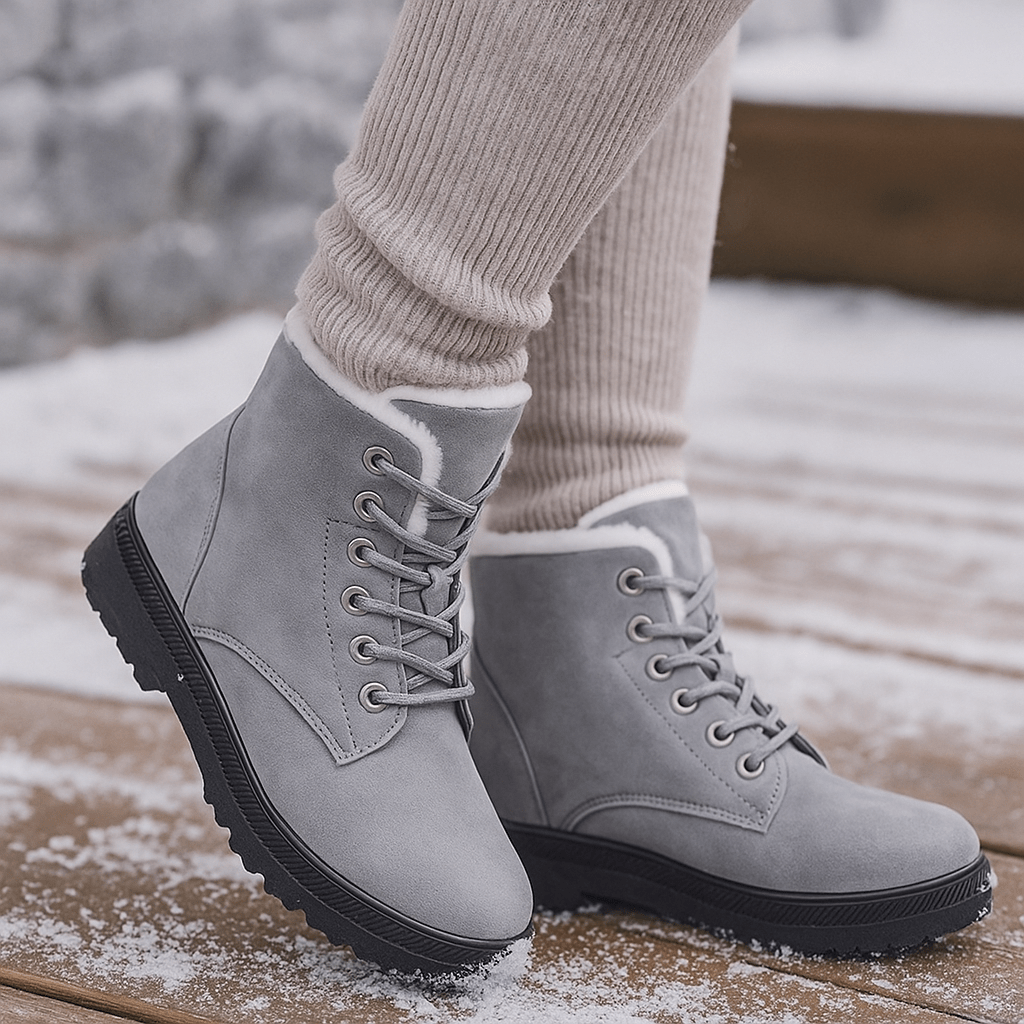 Women's Plush Effect Ankle Boots - Lirenne