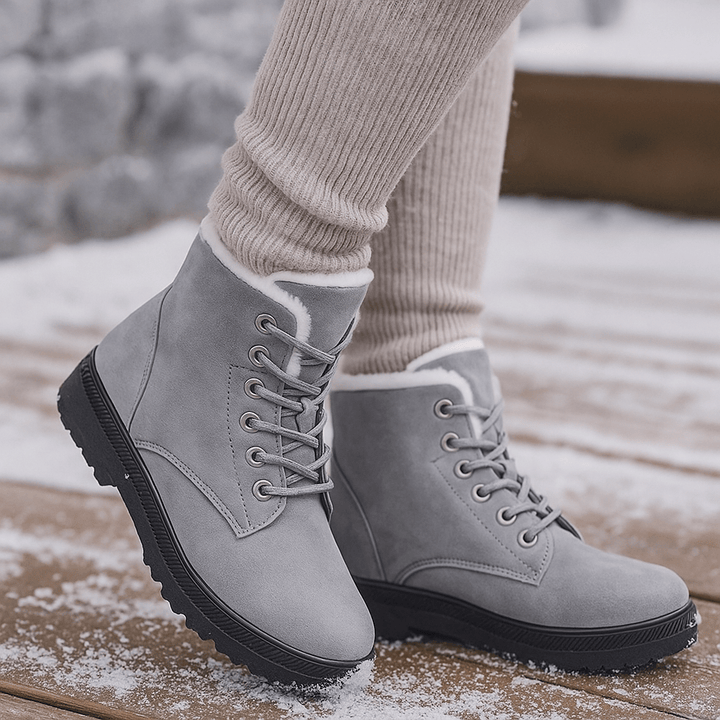 Women's Plush Effect Ankle Boots - Lirenne