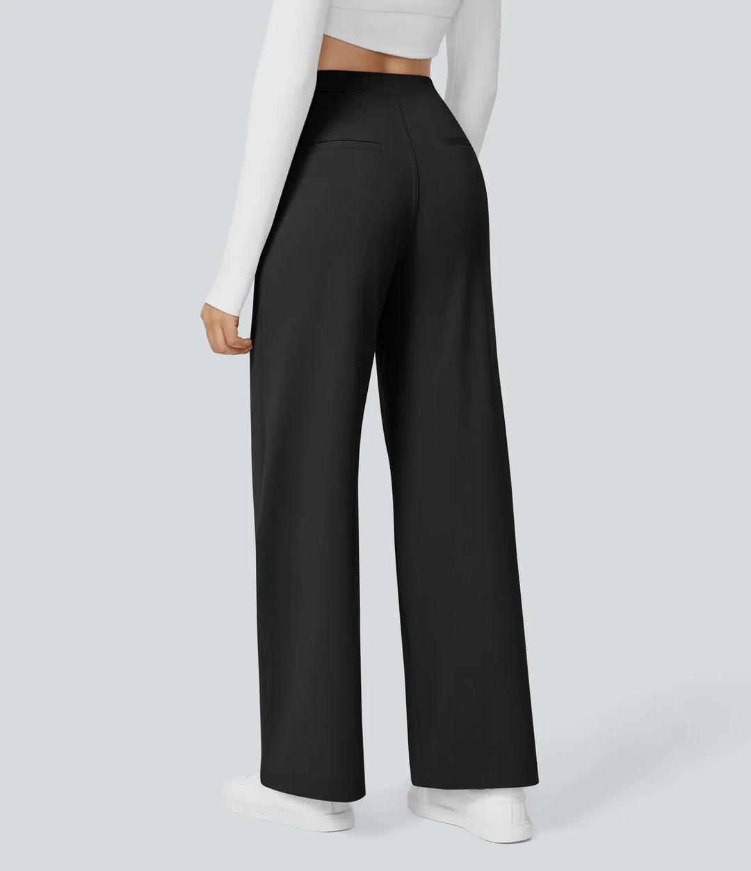 Allegra Smooth Casual Pants, view 2 - Elena Harper