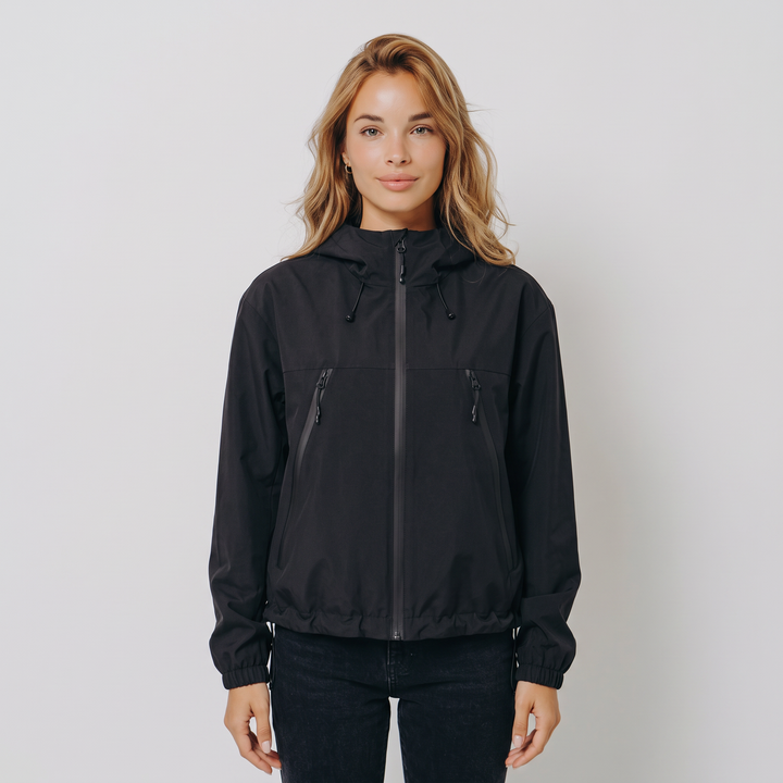Women's Short Waterproof Jacket, view 2 - Elena Harper