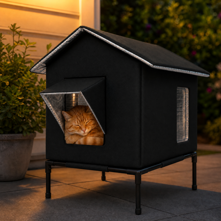 CatHaven Waterproof Cat House with Thermal Lining - Elena Harper