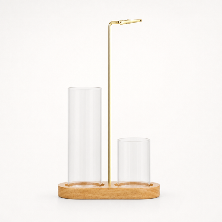 Ashvia Dual Glass Cup Incense Ash Catcher - Elena Harper