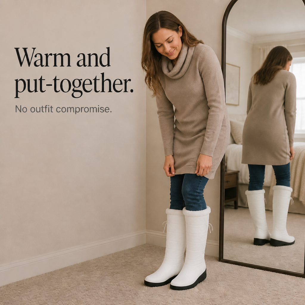 Calevra Drawstring Over-The-Knee Quilted Snow Boots - Elena Harper