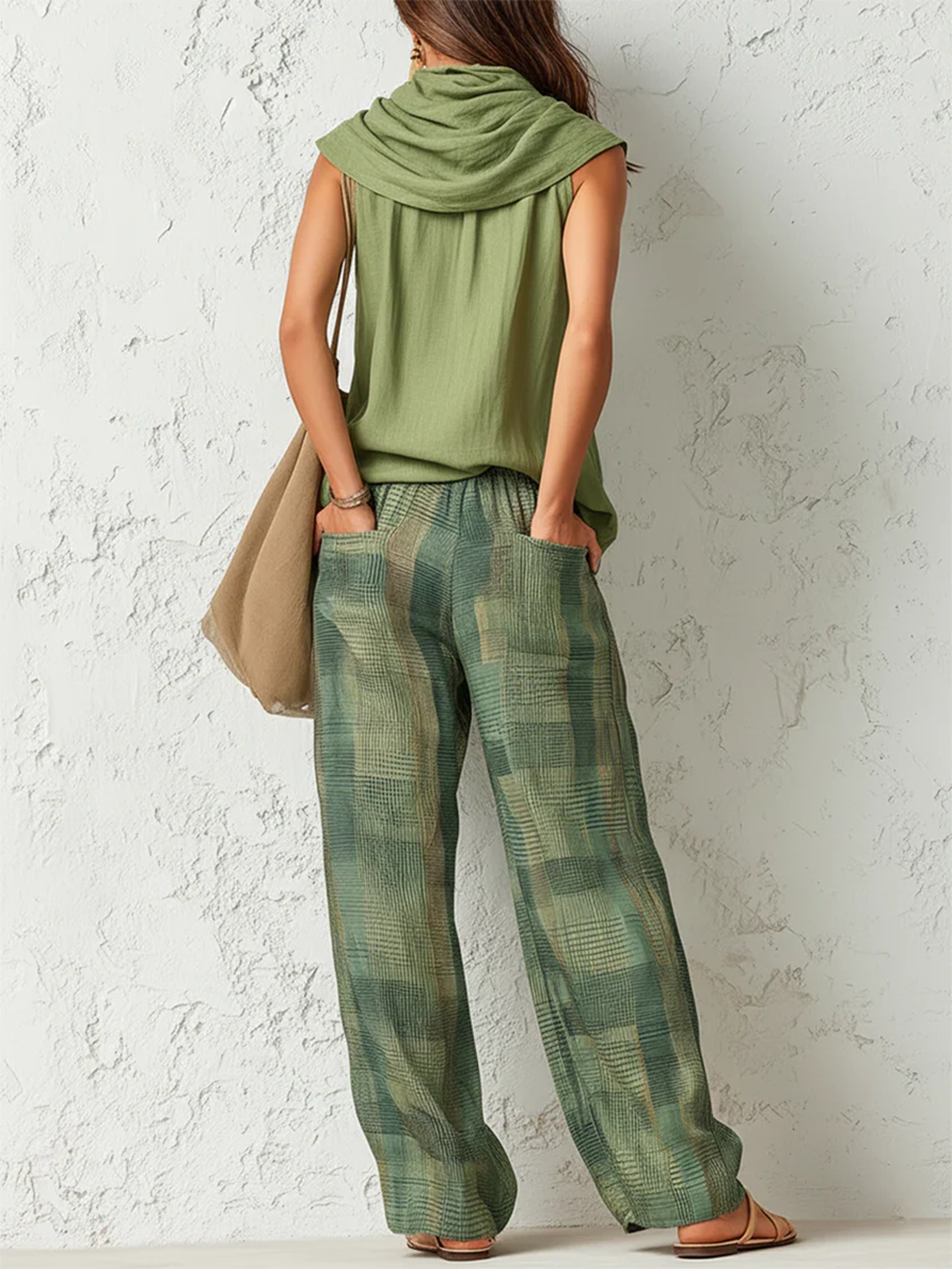Esther - Lightweight Blouse & Wide-Leg Trousers Set