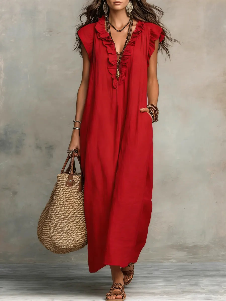 Camellia Bohemian Maxi Dress - Elena Harper